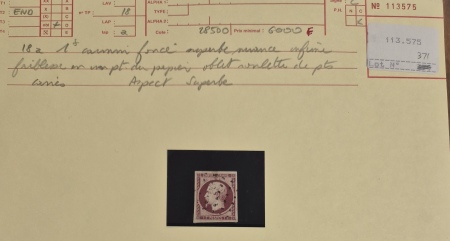 1849-1988, Ensemble de timbres sur cartes de lots provenant