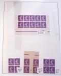 N°142 Semeuse Camée, 35c. violet, petit ensemble sur