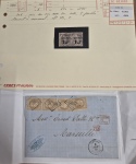 1880-1960env. Ensemble de timbres et lettres sur +100