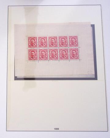 N°74 : 10c. rouge, feuillet de 10, sur FA, neufs *,