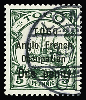 N°33 1 p. s. 5 pf., obl., TB