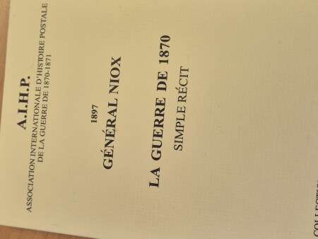 Général NIOX - La Guerre de 1870, simple récit - réédition