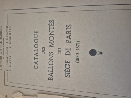 J. Le Pileur & E.H. de Beaufond - Catalogue des ballons