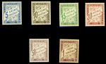 N°28c à 30 + n°33c + n°37 + n°38 NON EMIS (tirage brun