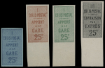 N°3 25c. Apport à la gare, essais en 5 couleurs non
