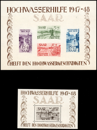BLOC-FEUILLET N°1 et 2 "Inondés", neufs *, TB