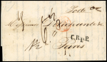Griffe rectangulaire encadrée ST PETERSBURG du 29/7/1847