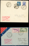 N°303 et PA 7 obl. LE HAVRE du 10/7/35 s. Env., cachet