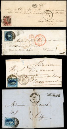 Epaulette et médaillon, petit lot de 10 unités obl.