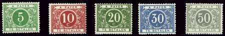 TAXE N°12 à 16 la série de 1916, neuf *, TB