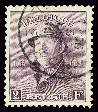 N°176 2f. lilas, Roi casqué, obl., TB