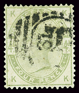 N°81 4p. vert, obl., TB