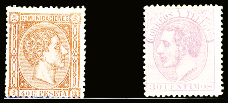 N°158 : 40c. marron + n°194 30c. lilas, dent. 14, neufs *, TB