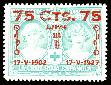 N°321 75c. sur 30c. vert-bleu, neuf *, TB