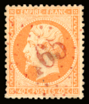 N°23  40c orange, GC ROUGE 2465 de Montfort-sur-Risle