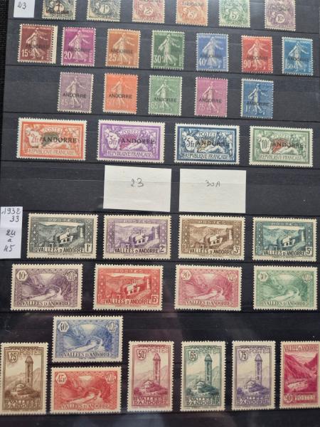 1931-2022, Collection des COLONIES, dont ANDORRE (1931-2022)