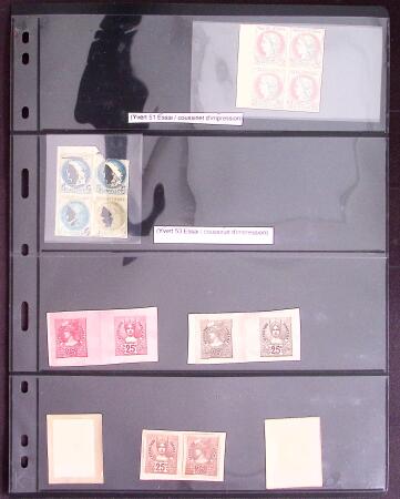 1854-1905, Fantastiques lots de +114 essais et coussinets