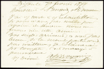 CP précurseur privée "AL Grosperrin, rue Audra 25 à Dijon" AFF n°77 obl Dijon (1877) (PRI G 28 B). TB