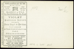 CP annonces Contal n°1149 neuve AFF n°59 entaillés 4 lignes avec oubs Porte-bouteille Barbou - Parfumeur Violet - Teintures J.Hérault. TB