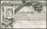 CP 10c Sage noir TSC portrait de la Tsarine (Sag G25) obl. TB