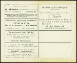 Carte lettre 15c Sage neuve avec annonces de Rochefort (Sag J 35b). TB