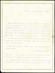Carte lettre 15c Sage sur carton rose TSC exposition du livre obl (1895) - SAG J 41. TB