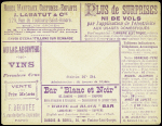 Env annonces 15c Sage série n°31 avec pubs en violet dont Eau princesse de table (Sag 78a). Neuve. TB