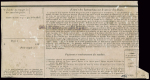 Mandat de poste sans valeur indiquée bleu sur rose (Sage P3) - date 84 obl Orléans R. du Colombier (1884). TB