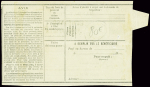Mandat de poste Sage avec globe violet obl Benejacq Basses Pyrénées (1940) (Sag R13). TB