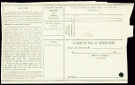 Mandat poste semeuse lignée verte seule (sans le type Sage) série D obl Villeneuve sur Lot et Garonne (1943) Sel M2. TB