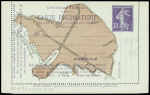 Carte lettre avec réponse payée 30c + 30c violet pneu de Marseille (Sec K14) neuve TB