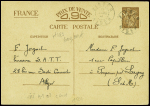 CP 90c Iris interzones obl CAD "Zinder Niger" (1941) (Iri H1 Q3) TB