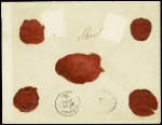 N°92 + 93 obl CAD "Paris R. d'Enghien" (1880) sur lettre chargée (VD 200F). TB