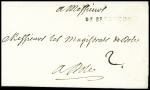 DOUBS - Lettre avec MP "De Besançon" (L n°2 - 1699)