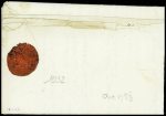 Lettre  avec MP "S. Malo" pour un militaire à Besançon réexpédiée à Selongey avec marque manuscrite "Acquitté à Besançon" (1783). TB