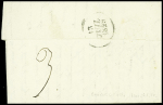 Cursive "24 Blamont l'Isle s. le Doubs" + MP "P 24 P Lisle.s.le Doubs" (1829), ind 22+, belle association
