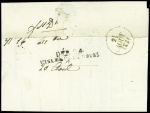 Lettre avec T12 Montbeliard (1831) sur lettre avec au verso MP "Deb 24 L'Isle sur le Doubs" (1831), ind 20. TB