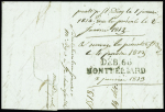 Lettre avec au verso MP "Deb 66 Montbeliard" (ex collection Dubus - certificat J et V Pothion), ind 26. RR et TB