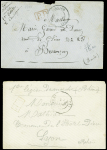 4 lettres militaires de 1870 dont T17 de Pontarlier et Besançon (2) + mentions manuscrites dont "garde mobile du Doubs" et "Armée de l'Est". TB