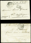 4 lettres militaires de 1870 dont T17 de Pontarlier et Besançon (2) + mentions manuscrites dont "garde mobile du Doubs" et "Armée de l'Est". TB