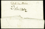 MOSELLE - Lettre de 1779 avec 2 marques manuscrites