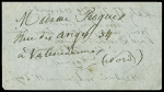 Papillon de Metz le 27 septembre 1870 pour Valenciennes avec mention manuscrite "Medecin-major du 12e Dragon". TB