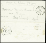 Lettre en franchise avec CAD "Armée du Rhin Bau B" (18 aout 1870) avec arrivée Audincourt Doubs (1 juin 1871). Lettre bloquée pendant le siège de Metz