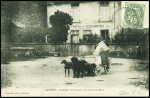 CP "Savoisy - Le départ du courrier des Postes en hiver" (ed. Roux-Gey) (voiture à 3 chiens). TB