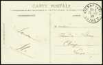 N°137 obl Vienne en Val Loiret (1909 sur CP "1549 - Vienne en Val (Loiret) voitures à chien - la Poste en Campagne. TB