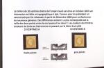 Classeur de bureau vert contenant 28 timbres neufs Empire dentelé, Empire lauré, Bordeaux, Cérès dentelé et 5 lettres