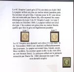 Classeur de bureau vert contenant 28 timbres neufs Empire dentelé, Empire lauré, Bordeaux, Cérès dentelé et 5 lettres