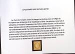 Classeur de bureau vert contenant 28 timbres neufs Empire dentelé, Empire lauré, Bordeaux, Cérès dentelé et 5 lettres