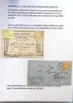 Classeur de bureau bleu contenant 18 lettres et cartes AFF Cérès dentelé dont n°60 obl CAD "Alger BAT a VAP" (1876), n°60 obl GC + CAD "Bordj Bou Arre