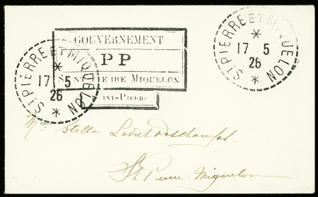 Cachet "Gouvernement PP" (Y&T p708) sur petite enveloppe